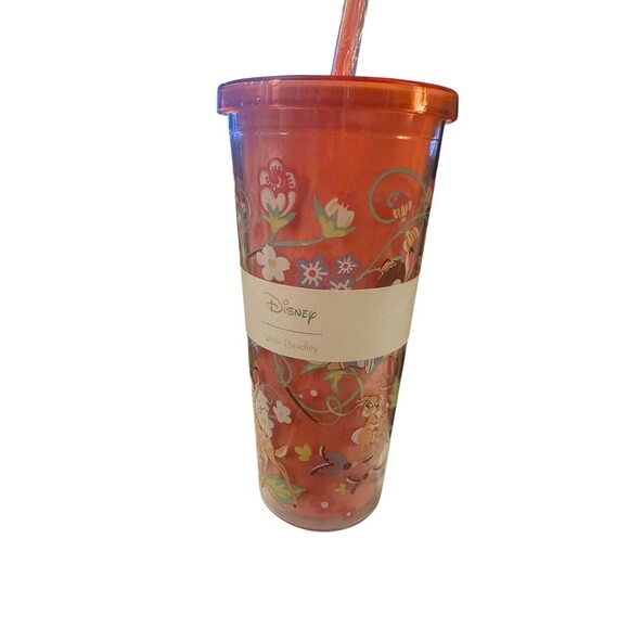 VERA BRADLEY DISNEY TUMBLER W/STRAW:NWT BAMBI New Pink - Picture 6 of 7